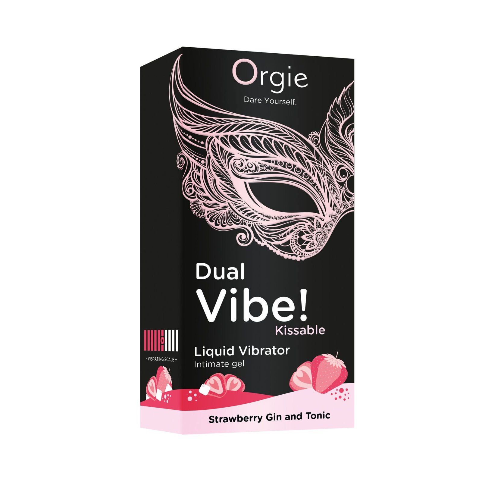 Рідкий вібратор Orgie Dual Vibe! Strawberry Gin & Tonic Kissable Liquid Vibrator, 15 мл - Зображення 4