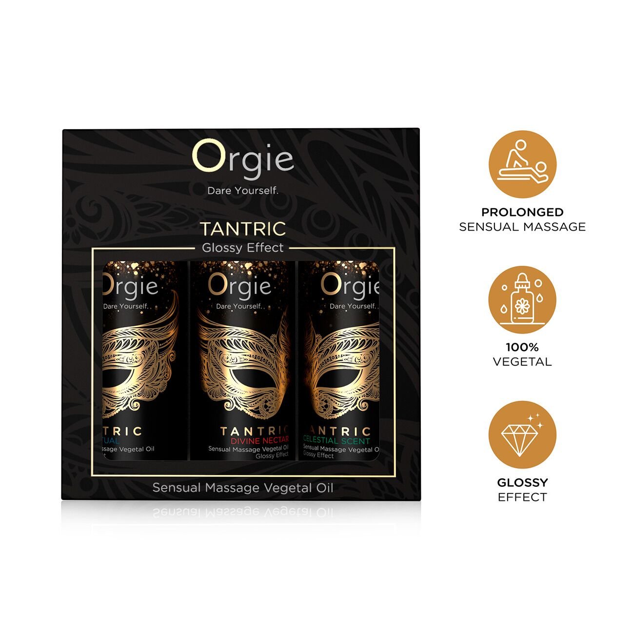 Набір олій для тантричного масажу Orgie – Tantric Mini Size Collection (3х30 мл), зволоження - Зображення 3