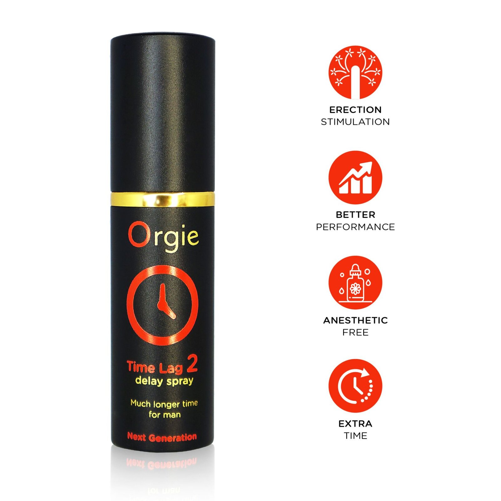 Спрей-пролонгатор Orgie Time Lag 2 Delay Spray, 10 мл, без анестетиків, з екстрактом даміани - Зображення 3