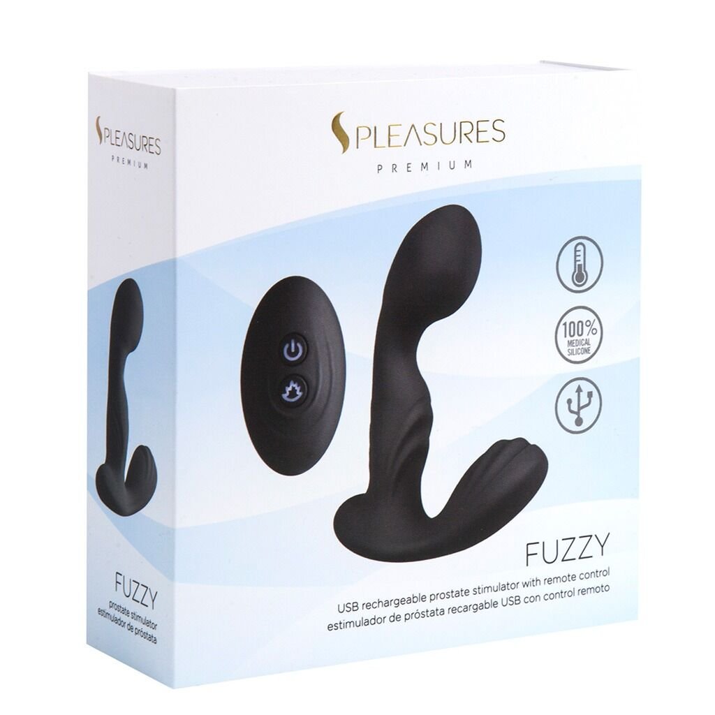 Вібромасажер простати S Pleasures Premium FUZZY, чорний, з рельєфом, 10 режимів вібрації, нагрів - Зображення 5