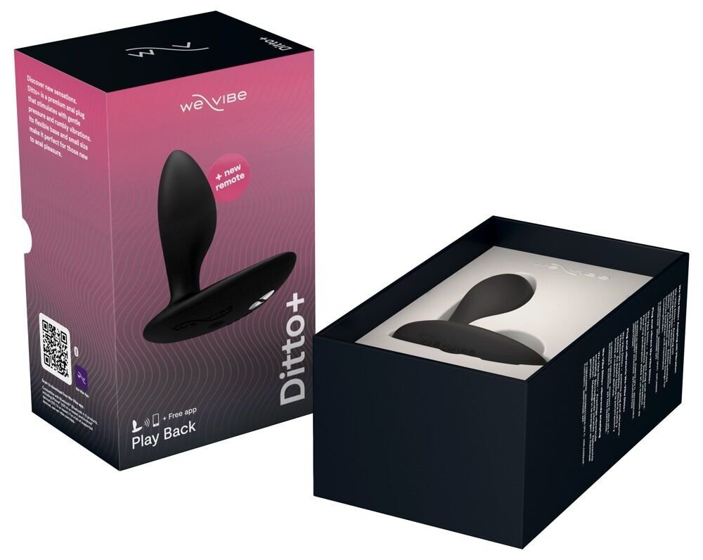 Анальна смарт-вібропробка We-Vibe Ditto+ Satin Black з пультом ДК - Зображення 9