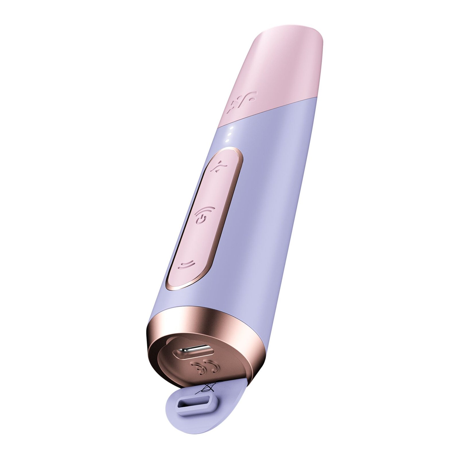 Вакуумний стимулятор Satisfyer Bold Kiss Violet, магнітна технологія 3D Air Pulse, 30 режимів роботи - Зображення 4
