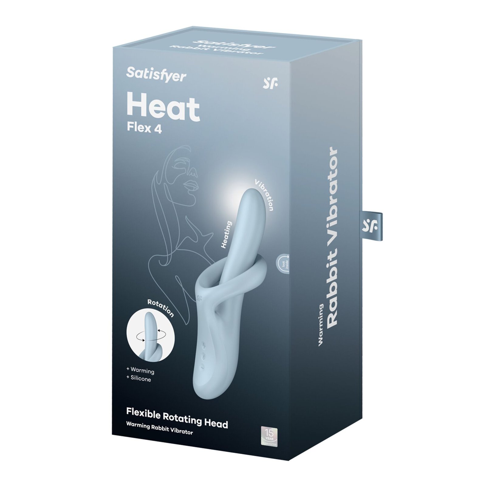 Вібратор з ротацією Satisfyer Heat Flex 4 Blue, підігрів до 39°C - Зображення 6