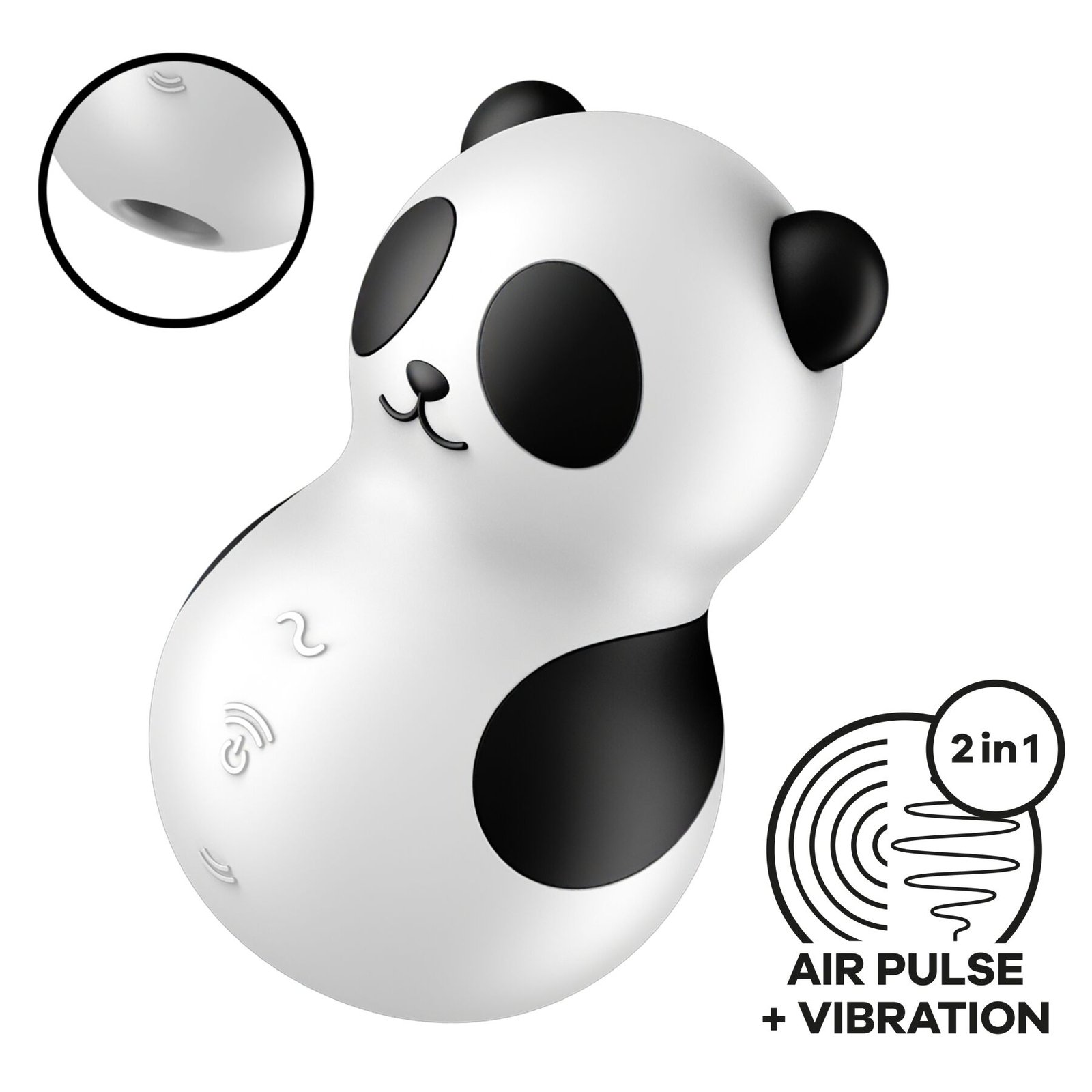 Вакуумний стимулятор з вібрацією Satisfyer Pocket Panda, 12 режимів вібрації, 11 рівнів вакууму