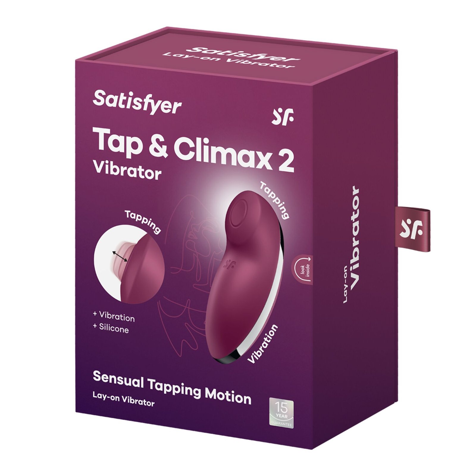 Вібростимулятор-пульсатор Satisfyer Tap & Climax 2 Red, ефект постукування пальцем - Зображення 7