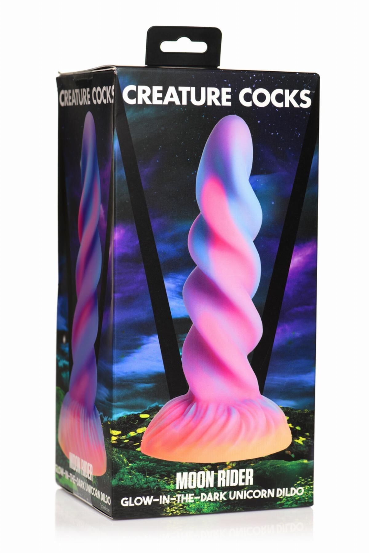 Фентезійний фалоімітатор Creature Cocks Glow-in-the-Dark Unicorn Dildo, світиться в темряві, 20,6 см - Зображення 7