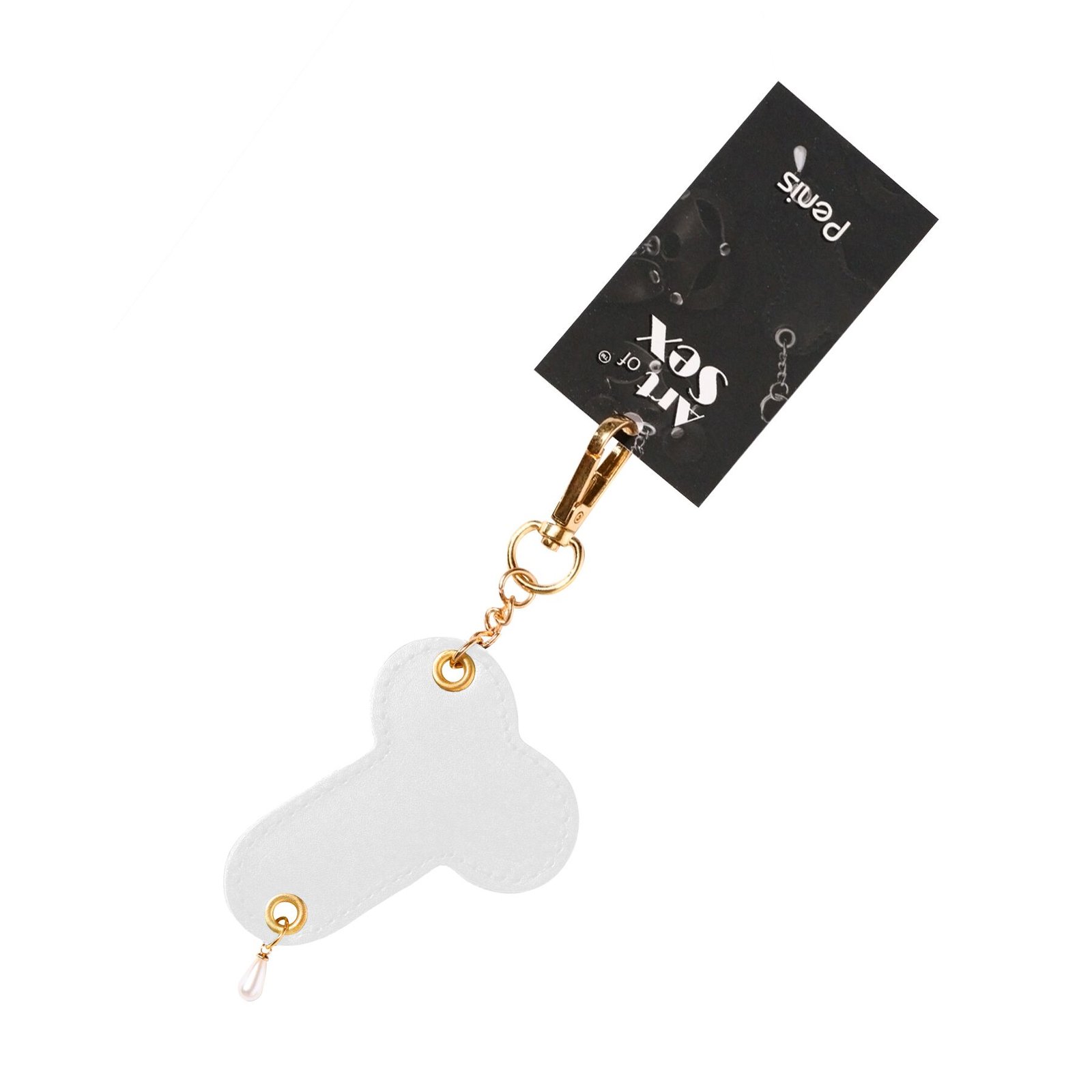 Брелок на карабіні для ключів Art of Fhallus, Білий - Зображення 3