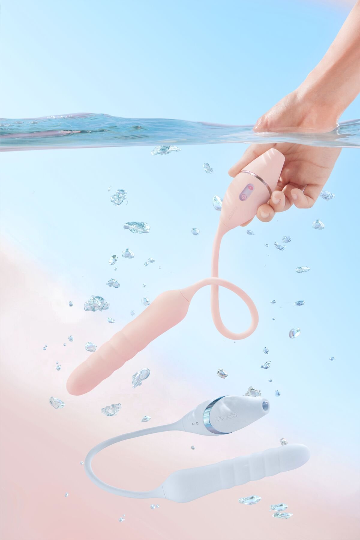 Пульсатор з вакуумним стимулятором KISSTOY Cathy III Light Blue, 5 режимів вакууму, 10 режимів пульсації - Зображення 5