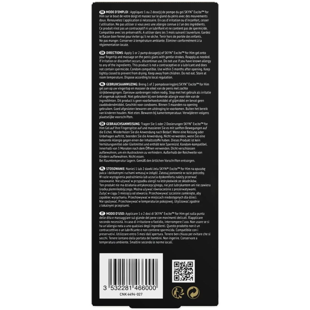 Стимулювальний гель для пеніса SKYN Excite for him 15 мл - Зображення 4