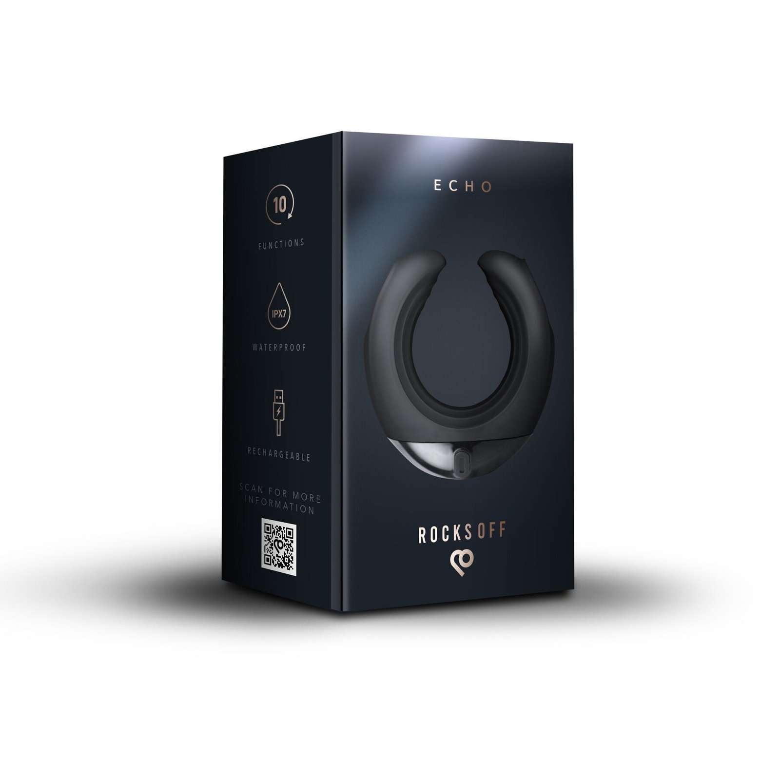 Мінімастурбатор Rocks Off Echo, 10 режимів вібрації, до 8 годин роботи - Зображення 9