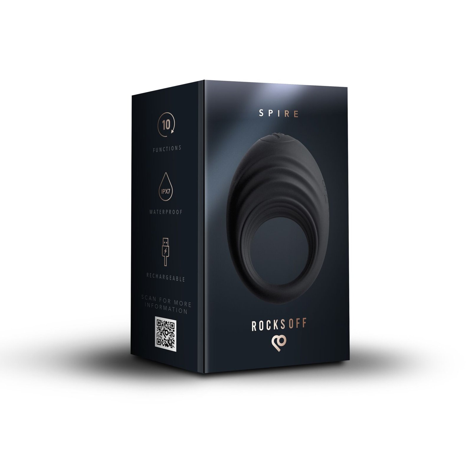 Ерекційне віброкільце Rocks Off Spire, дуже м’яке, 10 режимів - Зображення 9