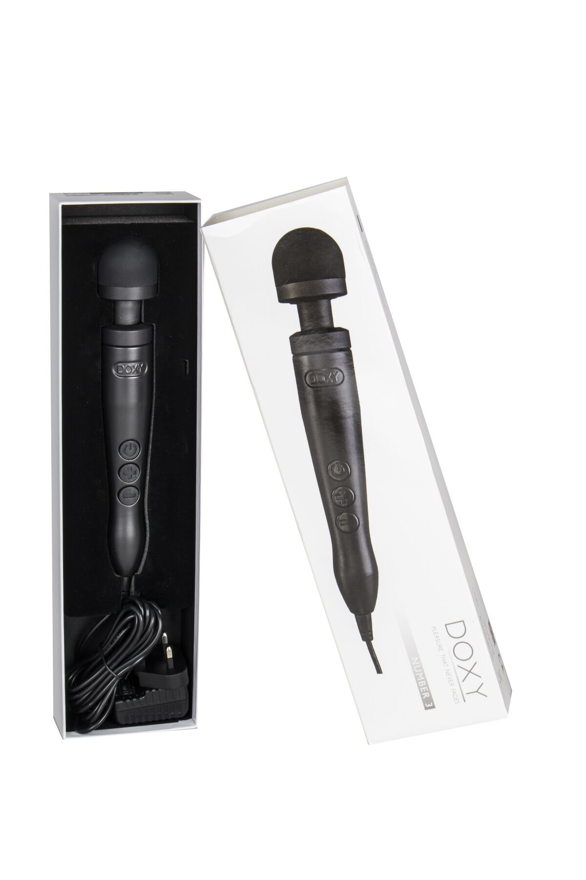 Вібромасажер DOXY Die Cast 3 Matt Black, дуже потужний, живлення 220В, металевий корпус - Зображення 8