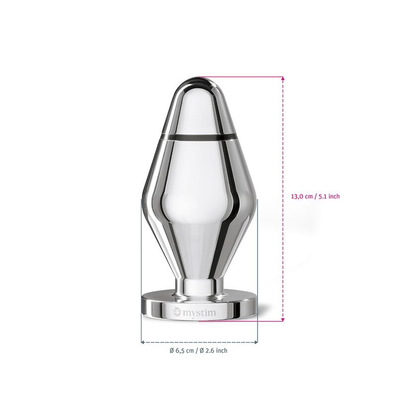 Металева анальна пробка Mystim Big John для електростимулятора, діаметр 6,5 см - Зображення 4