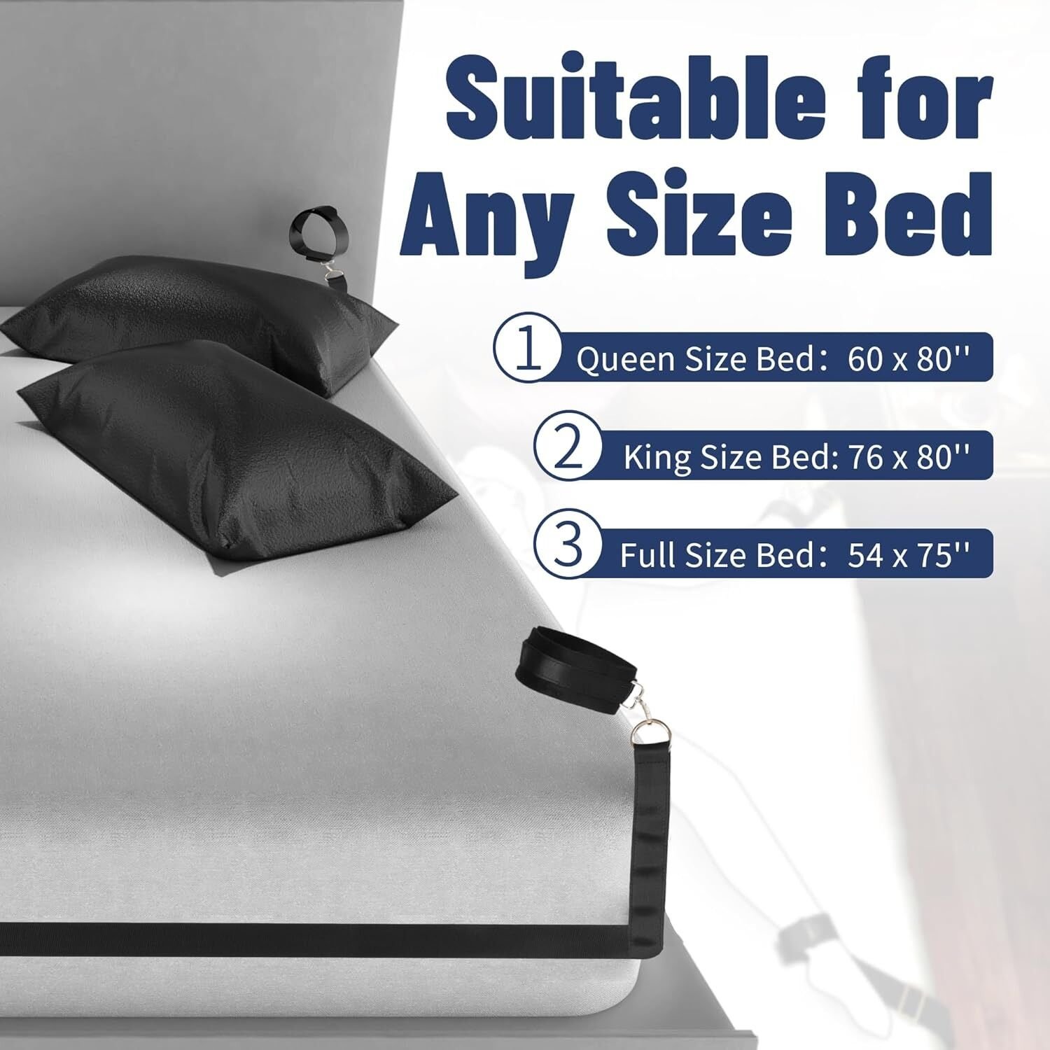 БДСМ-набір LOCKINK YEAHWOW Bed Restraint set - Зображення 3