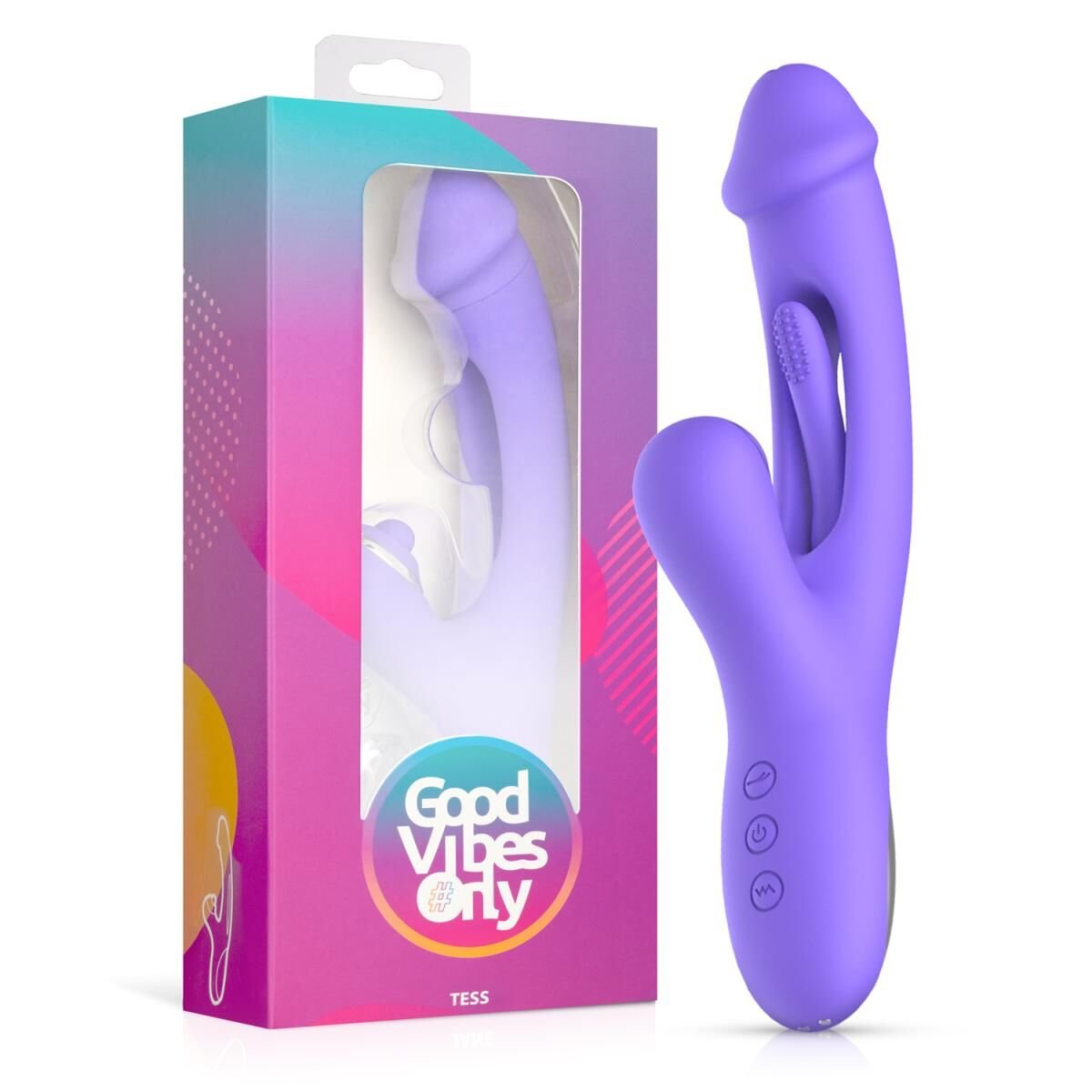 Вібратор-кролик Good Vibes Only - Tess Rabbit Vibrator with G-Spot Stimulator - Зображення 8