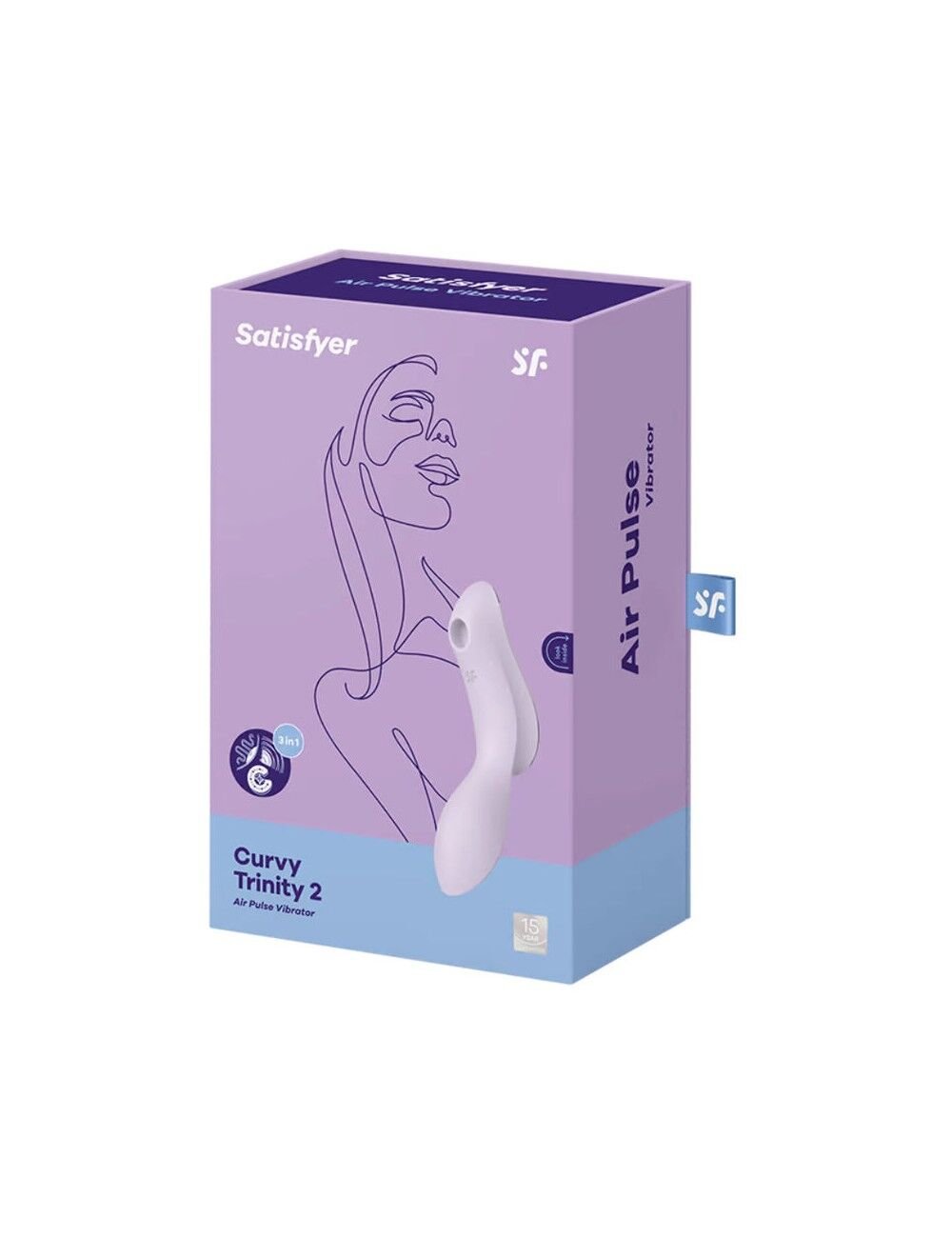 Вакуумний стимулятор з вібрацією Satisfyer Curvy Trinity 2 Violet - Зображення 4