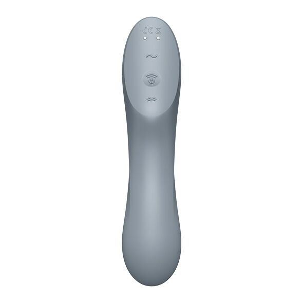 Вакуумний стимулятор з вібрацією Satisfyer Curvy Trinity 3 BlueGrey - Зображення 4