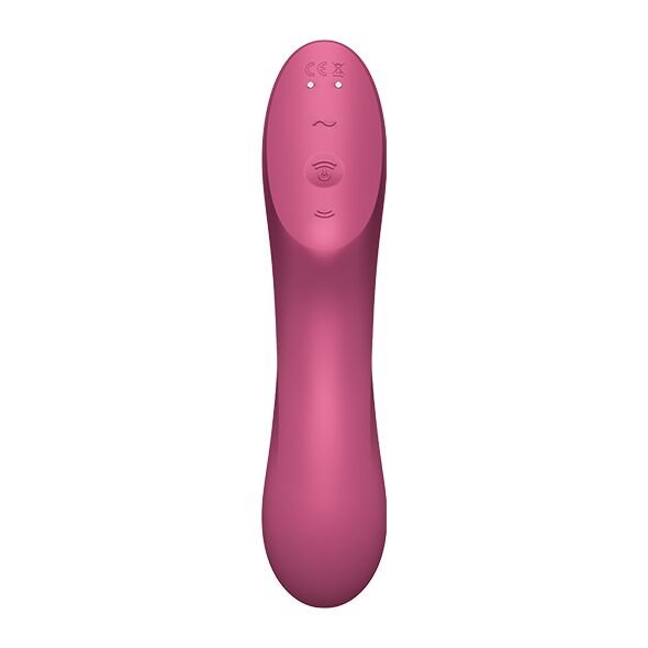 Вакуумний стимулятор із вібрацією Satisfyer Curvy Trinity 3 Red - Зображення 4