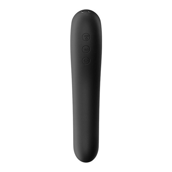 Вакуумний стимулятор з вібрацією Satisfyer Dual Kiss Black - Зображення 3