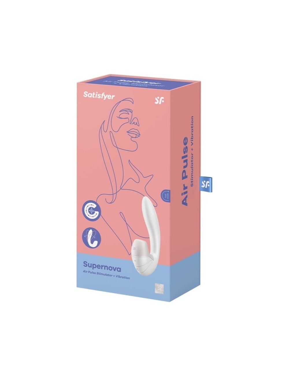 Вакуумний вібратор Satisfyer Supernova White, 2 положення ствола - Зображення 3