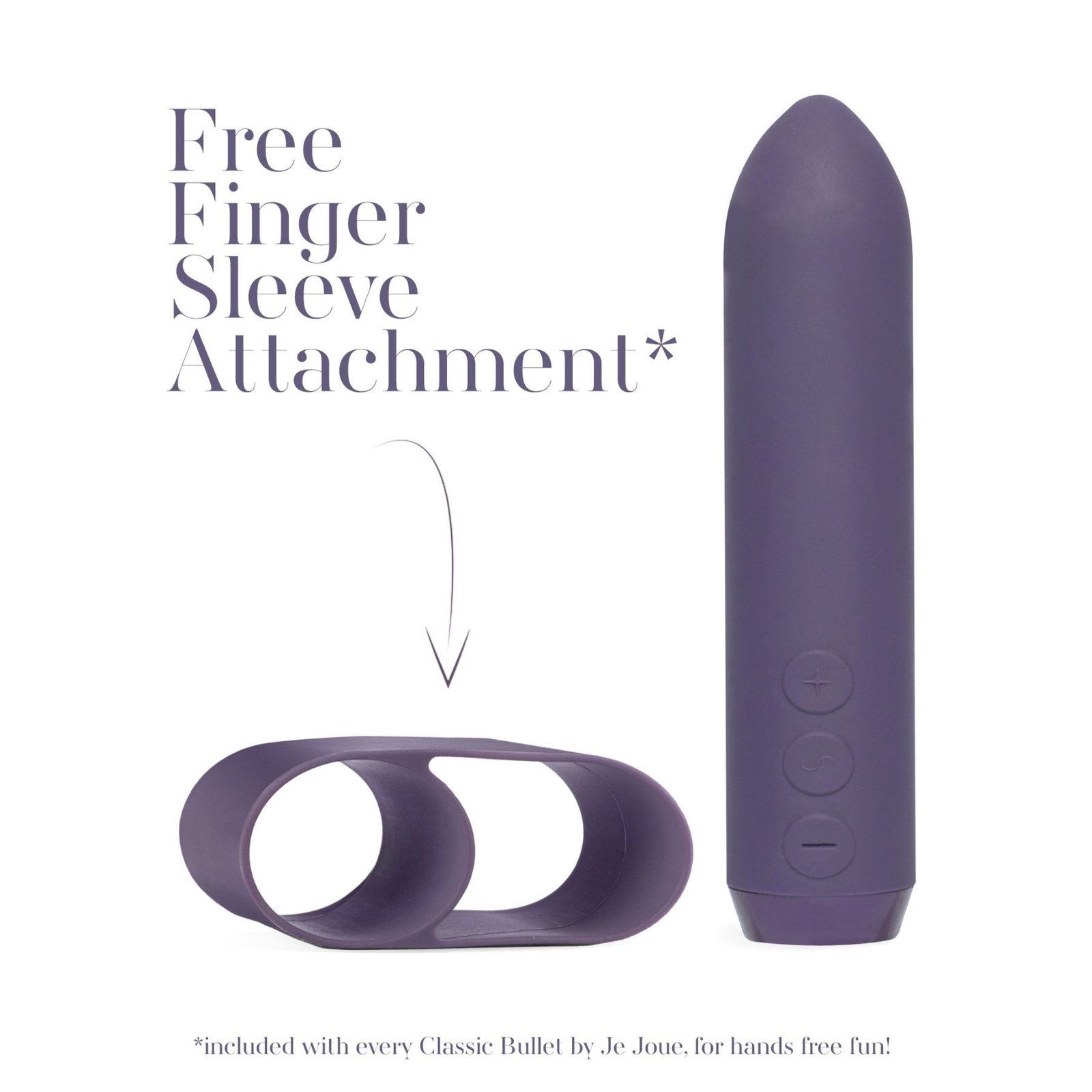 Мінівібратор Je Joue - Classic Bullet Vibrator Purple з глибокою вібрацією і фіксацією на палець - Зображення 8