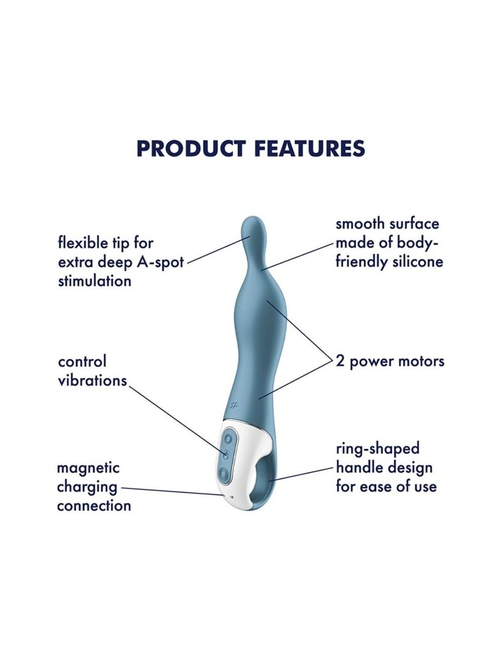 Вібратор для точки А Satisfyer A-Mazing 1 Blue - Зображення 3
